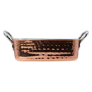 REGENT COOKWARE KARAHI ROASTER RECT.HAMMERED ST STEEL CU PLATED + HANDLES, 500ML (195/145X95X45MM)