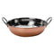 REGENT COOKWARE KARAHI PAN HAMMERED ST STEEL CU PLATED + HANDLES, 1.3LT (225/190MM DIAX55MM)