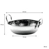 REGENT COOKWARE KARAHI PAN HAMMERED WITH 2 HANDLES ST STEEL, 800ML (170MM DIAX55MM)