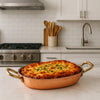 REGENT COOKWARE OVAL PAN ST STEEL COPPER PLATED WITH 2 BRASS HANDLES, 500ML - 225/185X135X32.5MM