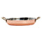 REGENT COOKWARE OVAL PAN ST STEEL COPPER PLATED WITH 2 BRASS HANDLES, 500ML (225/185X135X32.5MM)