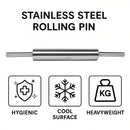 REGENT BAKEWARE ROLLING PIN STAINLESS STEEL, 470MM