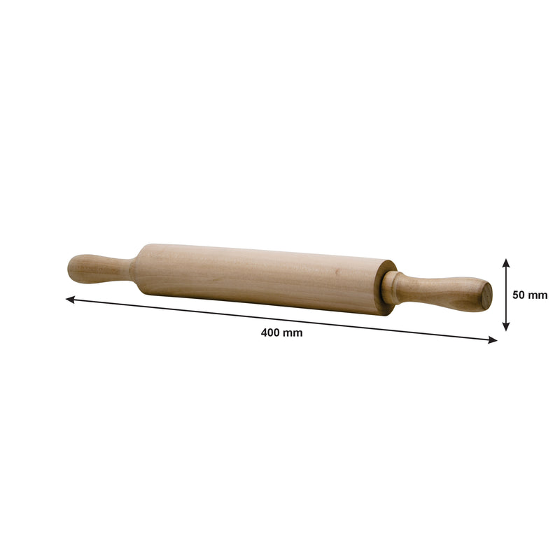 REGENT BAKEWARE WOODEN ROLLING PIN, (50MM DIAX400MM)