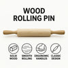 REGENT BAKEWARE WOODEN ROLLING PIN, 60MM DIAX460MM