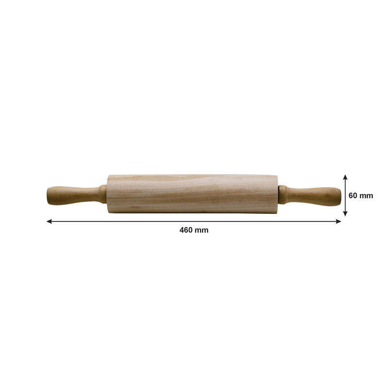 REGENT BAKEWARE WOODEN ROLLING PIN, (60MM DIAX460MM)