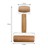 REGENT BAKEWARE DOUBLE ENDED ROLLING PIN WOODEN, (60/105X175MM)