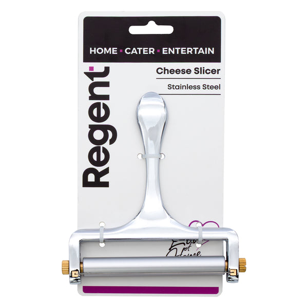 REGENT KITCHEN ADJUSTABLE CHEESE SLICER WITH STAINLESS STEEL WIRE, (130X125X10MM)