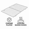 REGENT BAKEWARE COOLING RACK RECTANGULAR CHROME, 460X300MM