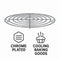 REGENT BAKEWARE COOLING RACK ROUND CHROME, 240MM DIA