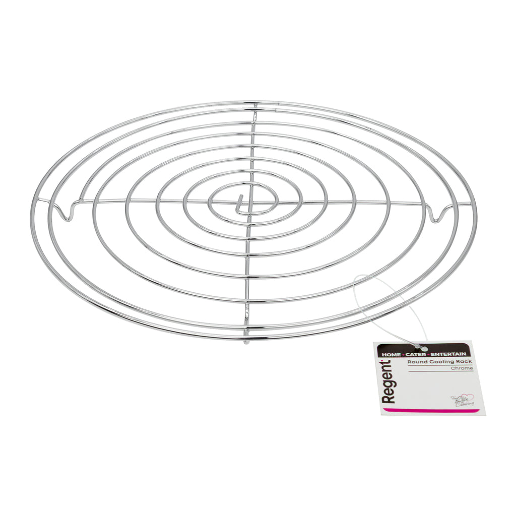 REGENT BAKEWARE COOLING RACK ROUND CHROME, 240MM DIA