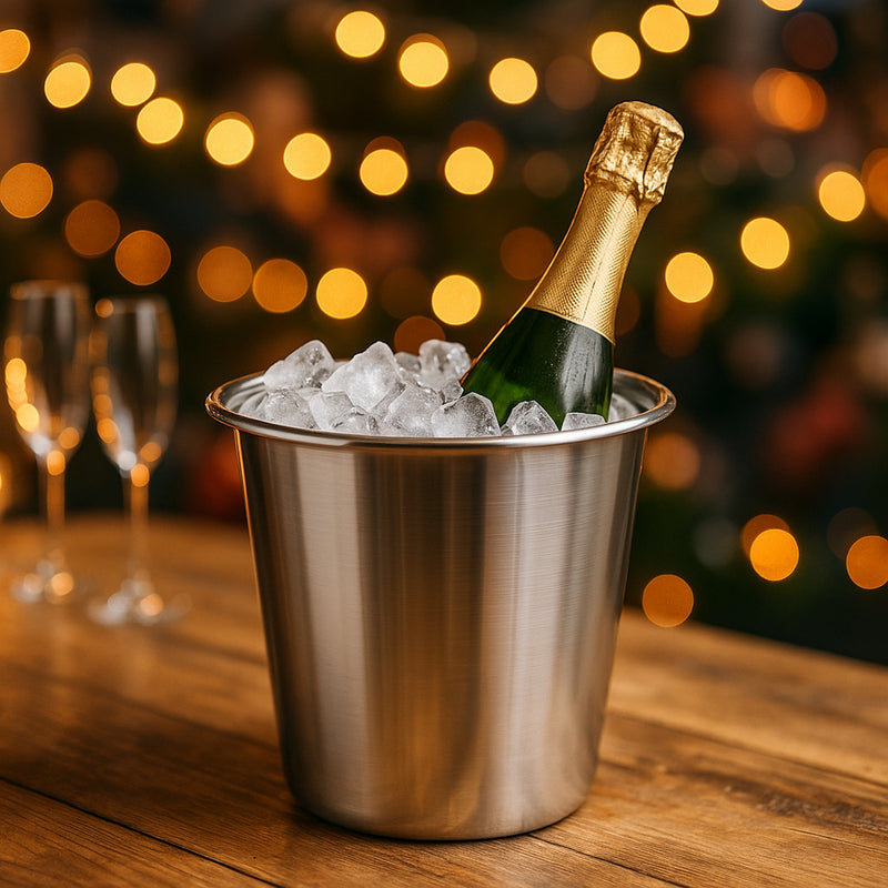 BAR BUTLER ICE BUCKET WITHOUT HANDLES STAINLESS STEEL, 4LT