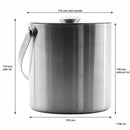 BAR BUTLER DOUBLE WALL ICE BUCKET WITH LID STAINLESS STEEL, 1.7LT (170X150MM DIA)