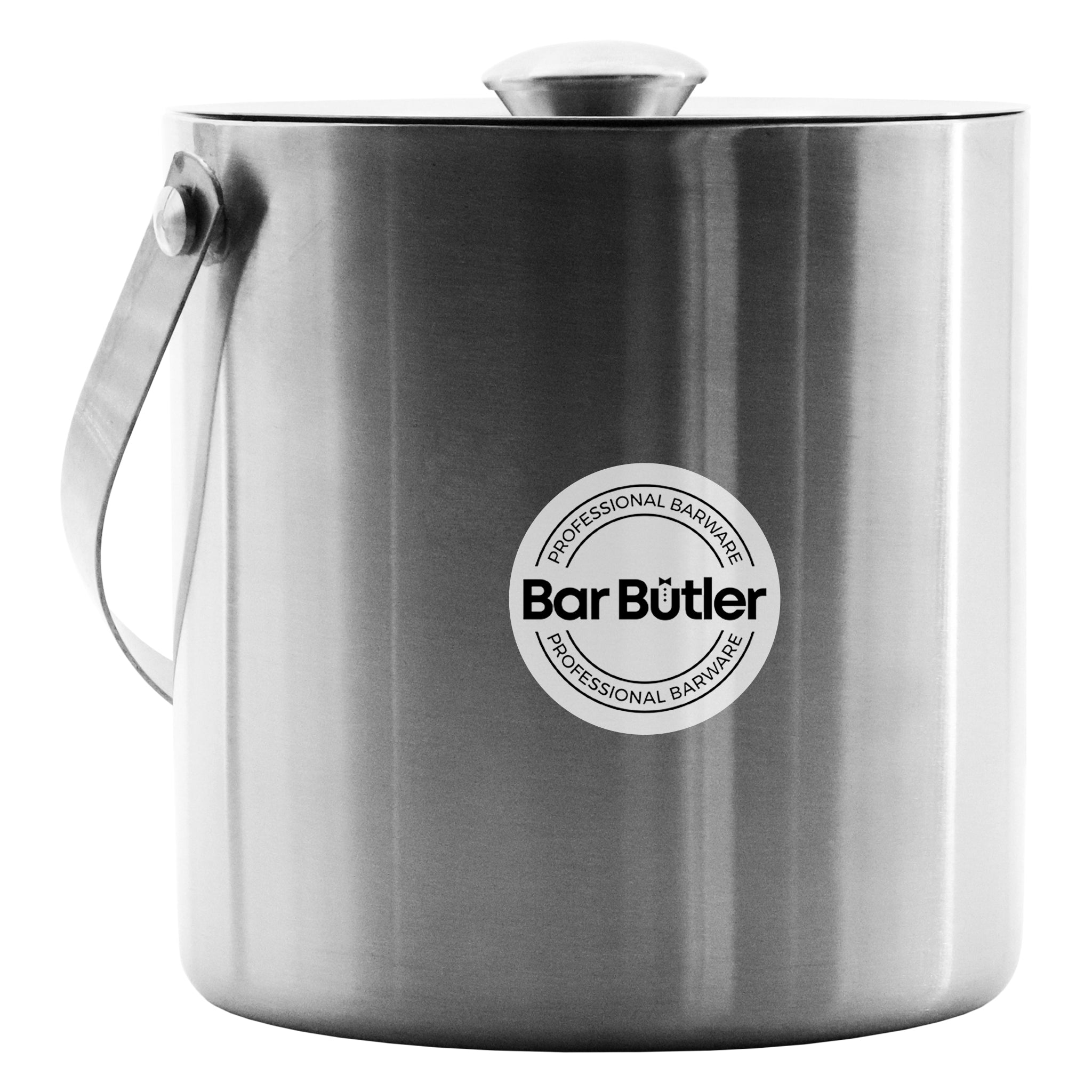 BAR BUTLER DOUBLE WALL ICE BUCKET WITH LID STAINLESS STEEL, 1.7L