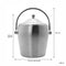 BAR BUTLER DOUBLE WALLED ICE BUCKET WITH HANDLE & LID BRUSHED ST STEEL, 1.2LT (145MM DIAX195MM)
