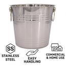 BAR BUTLER ICE BUCKET WITH RING HANDLES STAINLESS STEEL, 4.5L