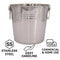 BAR BUTLER ICE BUCKET WITH RING HANDLES STAINLESS STEEL, 4.5L