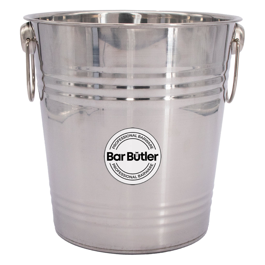 BAR BUTLER ICE BUCKET WITH RING HANDLES STAINLESS STEEL, 4.5L