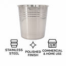 BAR BUTLER ICE BUCKET WITHOUT HANDLES STAINLESS STEEL, 4.5L
