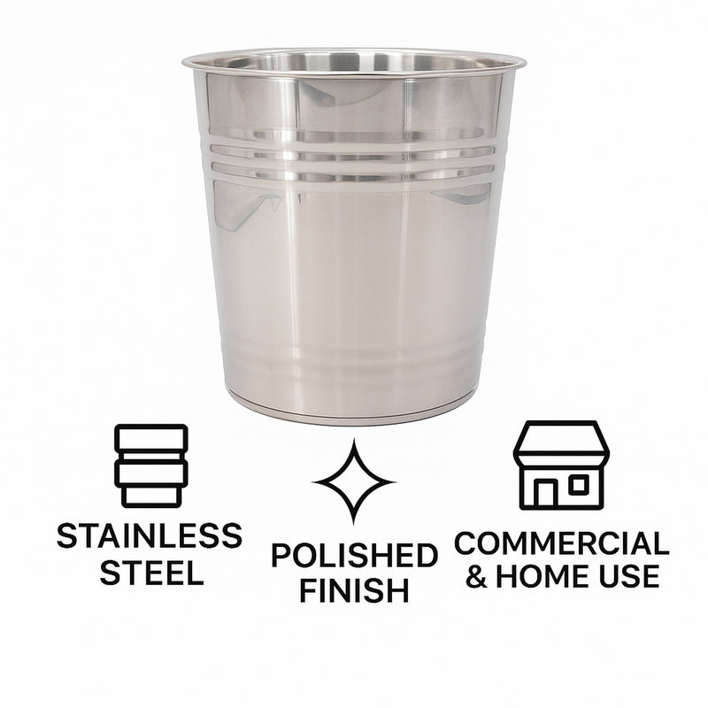BAR BUTLER ICE BUCKET WITHOUT HANDLES STAINLESS STEEL, 4.5L