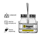 REGENT CLEOPATRA SALT & PEPPER SHAKERS ON WIRE STAND 3PCS SET, 85ML