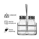 REGENT CLEOPATRA SALT & PEPPER SHAKERS ON WIRE STAND 3PCS SET, 85ML