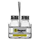 REGENT CLEOPATRA SALT & PEPPER SHAKERS ON WIRE STAND, 70ML (160X100X50MM)