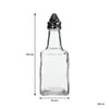 REGENT SQUARE OIL & VINEGAR BOTTLES ON WIRE STAND, 200ML (175X130X65MM)