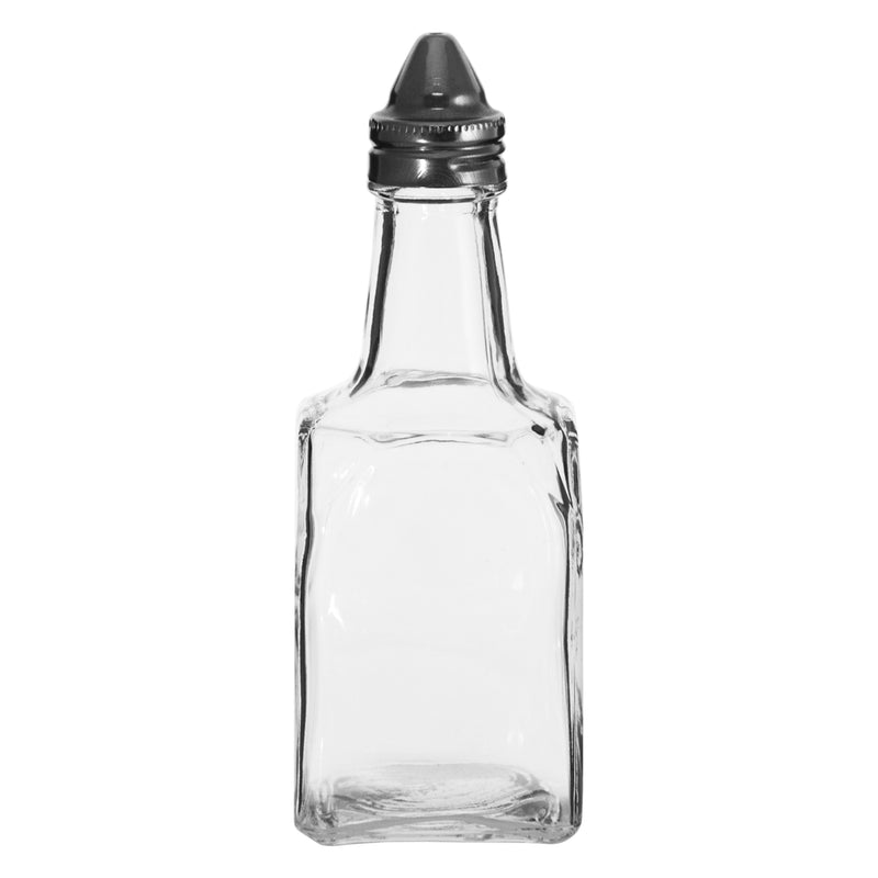 REGENT SQUARE OIL & VINEGAR BOTTLES ON WIRE STAND, 200ML (175X130X65MM)
