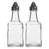 REGENT SQUARE OIL & VINEGAR BOTTLES ON WIRE STAND 3PCS SET, 200ML
