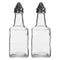 REGENT SQUARE OIL & VINEGAR BOTTLES ON WIRE STAND, 200ML (175X130X65MM)