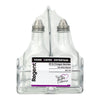 REGENT SQUARE OIL & VINEGAR BOTTLES ON WIRE STAND 3PCS SET, 200ML