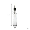 REGENT TALL SQUARE OIL & VINEGAR BOTTLES WITH POURERS ON WIRE STAND 3PCS SET, 250ML