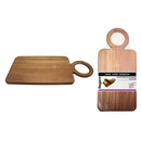 REGENT ACACIA WOOD RECTANGULAR SERVING BOARD WITH RING HANDLE, 440X200MM