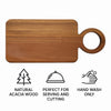 REGENT ACACIA WOOD RECTANGULAR SERVING BOARD WITH RING HANDLE, 440X200MM