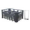 REGENT GREY PLASTIC CRATE WITH HIBALL TUMBLERS 24PK, 270ML
