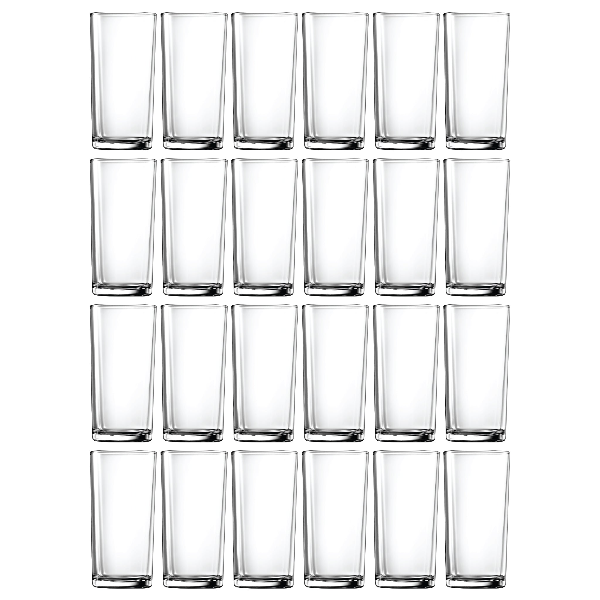 REGENT GREY PLASTIC CRATE WITH HIBALL TUMBLERS 24PK, 270ML