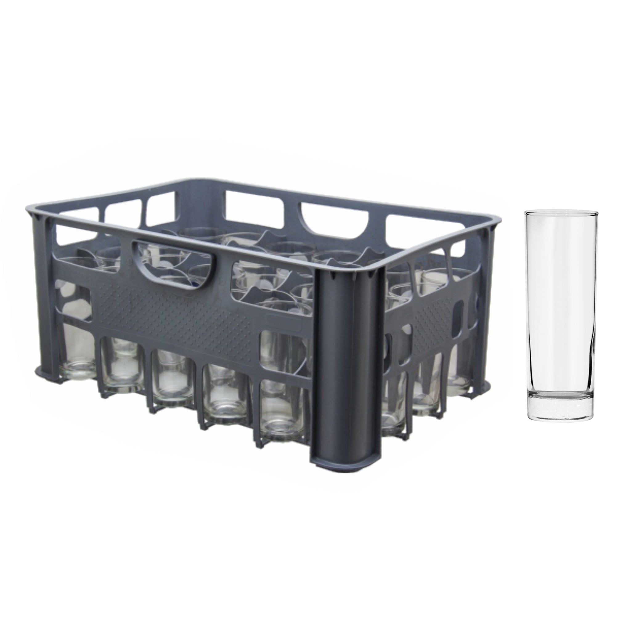 REGENT GREY PLASTIC CRATE WITH ZOMBIE TUMBLERS 24PK, 330ML