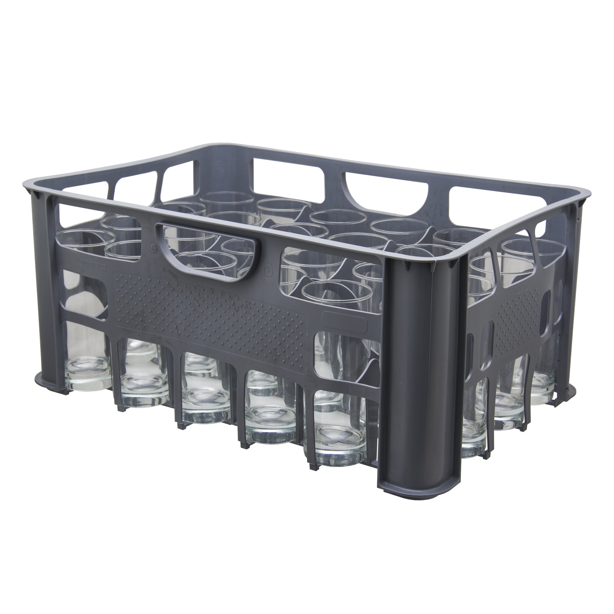 REGENT GREY PLASTIC CRATE WITH ZOMBIE TUMBLERS 24PK, 330ML