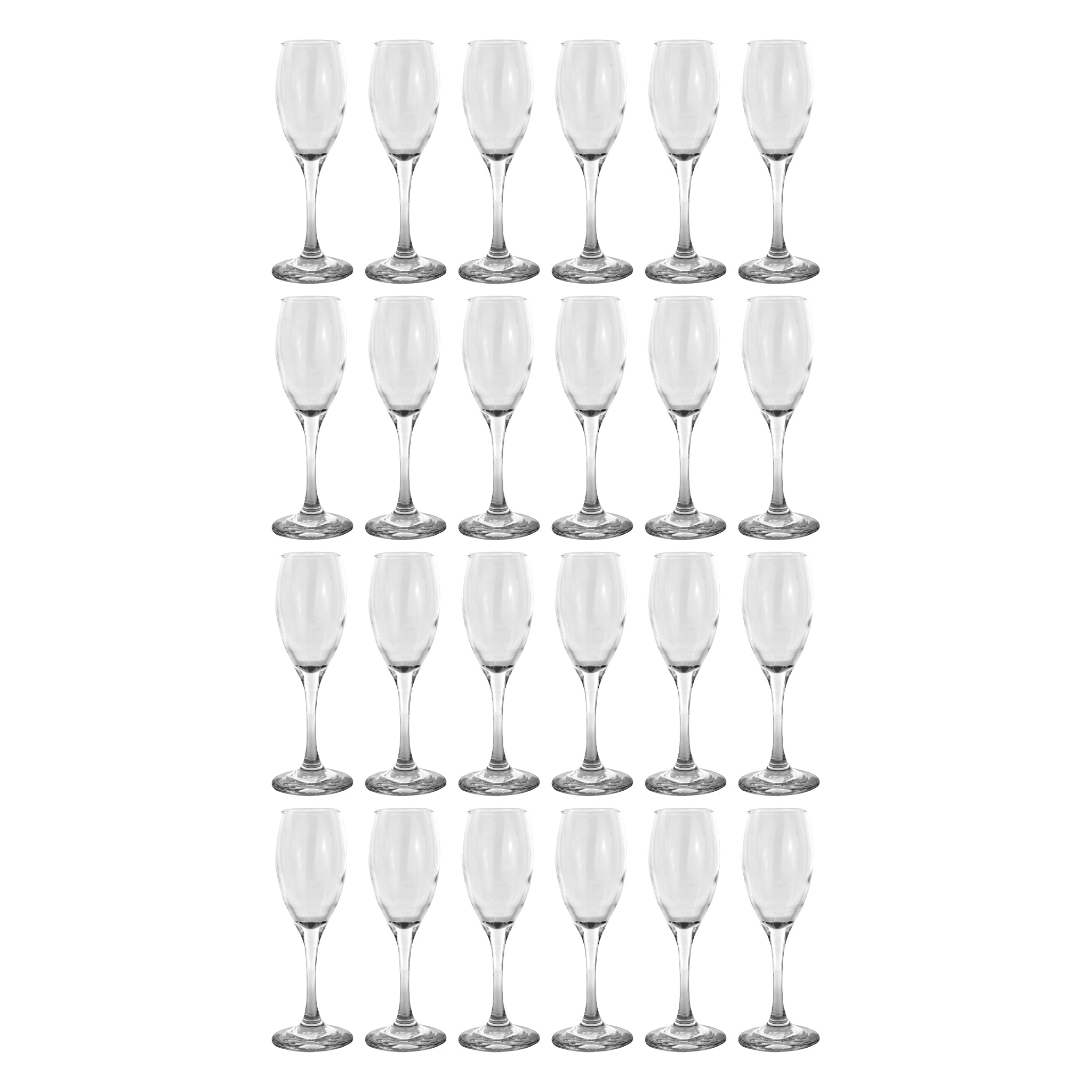 REGENT GREY PLASTIC CRATE WITH CHAMPAGNE FLUTE 24PK, 175ML