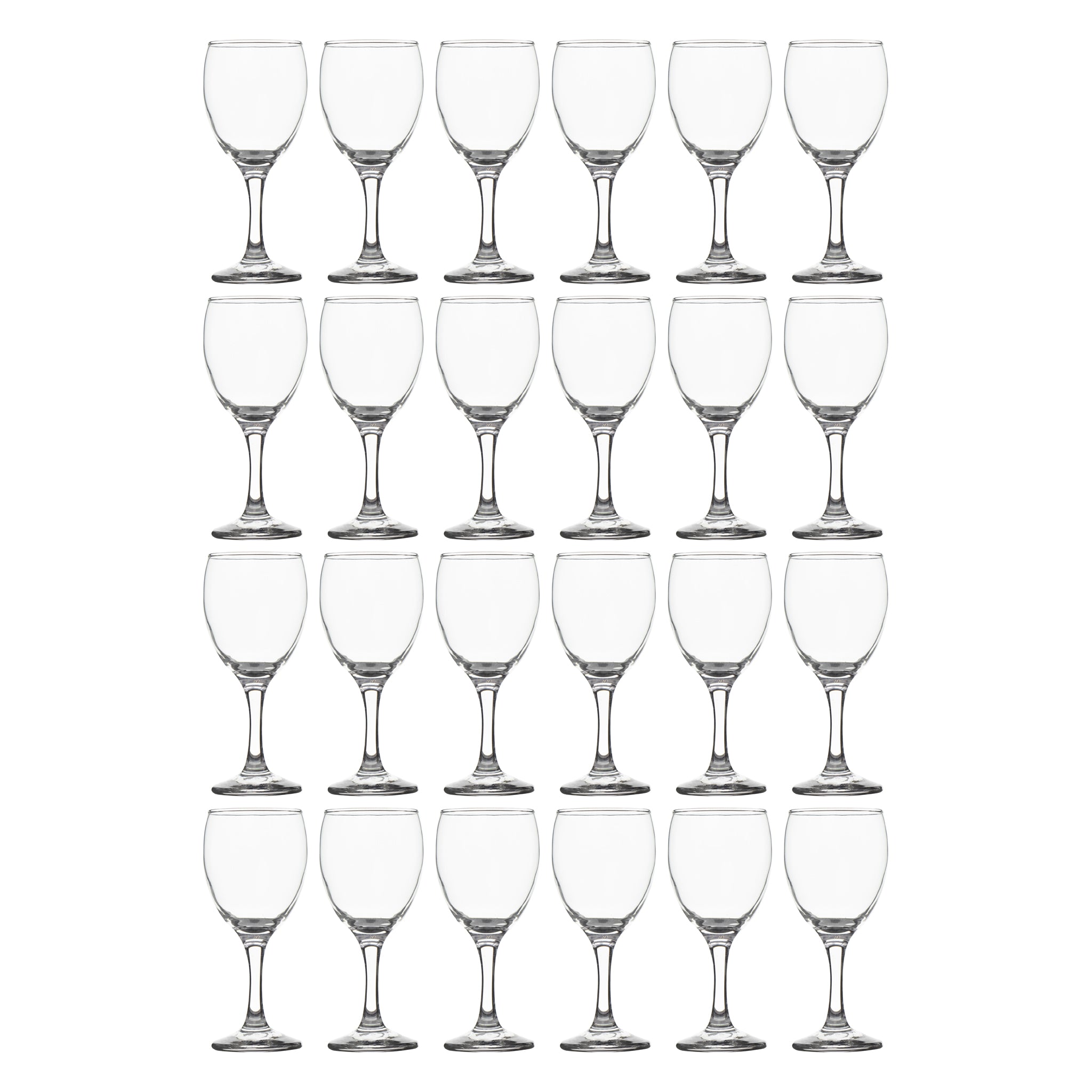 REGENT GREY PLASTIC CRATE WITH WINE GLASSES 24PK, 250ML