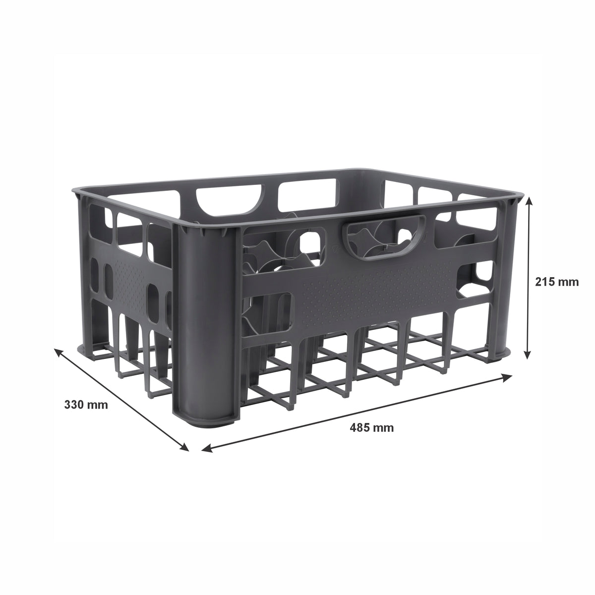 REGENT GREY PLASTIC CRATE WITH WINE GLASSES 24PK, 250ML