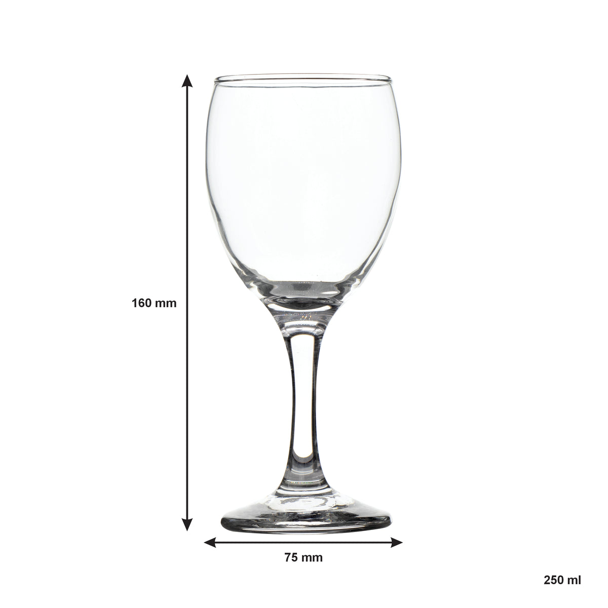 REGENT GREY PLASTIC CRATE WITH WINE GLASSES 24PK, 250ML