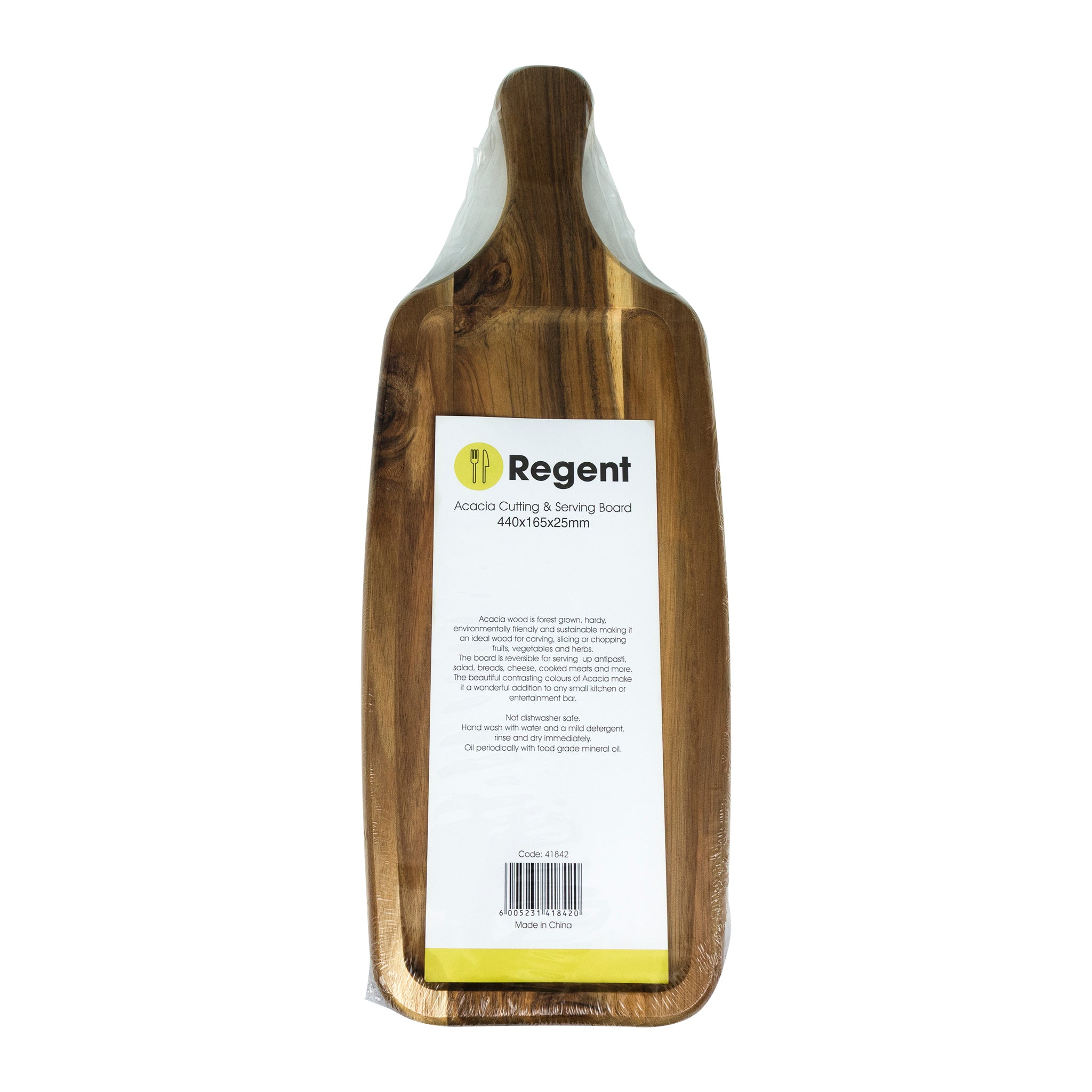 REGENT ACACIA PADDLE CUTTING & SERVING BOARD REVERSIBLE, 440X165MM