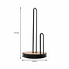 REGENT KITCHEN ROLLER TOWEL HOLDER BLACK WIRE & WOOD