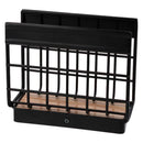 REGENT KITCHEN NAPKIN HOLDER BLACK WIRE & WOOD