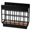 REGENT KITCHEN NAPKIN HOLDER BLACK WIRE & WOOD, 140X55MM
