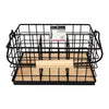 REGENT KITCHEN CUTLERY CADDY BLACK WIRE & WOOD, 230X160MM