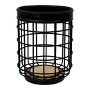 REGENT KITCHEN UTENSIL HOLDER BLACK WIRE & WOOD, 140MM DIA
