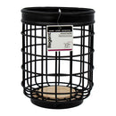 REGENT KITCHEN UTENSIL HOLDER BLACK WIRE & WOOD, 140MM DIA
