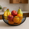 REGENT KITCHEN SWIRL BASKET WIRE AND WOOD POWDER COATED BLACK, (250MM DIA)